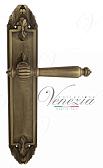 Дверная ручка Venezia на планке PL90 мод. Pellestrina (мат. бронза) проходная