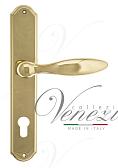 Дверная ручка Venezia на планке PL02 мод. Maggiore (полир. латунь) под цилиндр