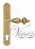 Дверная ручка Venezia на планке PL02 мод. Lucrecia (полир. латунь) под цилиндр