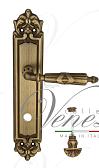 Дверная ручка Venezia на планке PL96 мод. Anneta (мат. бронза) сантехническая, поворот