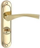 Дверная ручка на планке MSM мод. 405A PB (золото) сантехническая