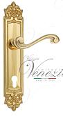Дверная ручка Venezia на планке PL96 мод. Vivaldi (полир. латунь) под цилиндр