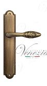 Дверная ручка Venezia на планке PL98 мод. Casanova (мат. бронза) проходная