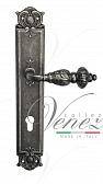 Дверная ручка Venezia на планке PL97 мод. Lucrecia (ант. серебро) под цилиндр