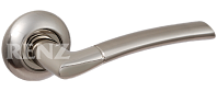 Дверная ручка RENZ мод. Капри (матовый никель/никель блест.) DH 38-08 SN/NP