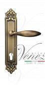 Дверная ручка Venezia на планке PL96 мод. Maggiore (мат. бронза) под цилиндр